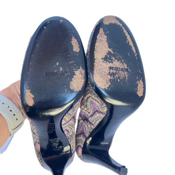 Missoni Purple Hue fabric heels pumps size 39 - Picture 7 of 10